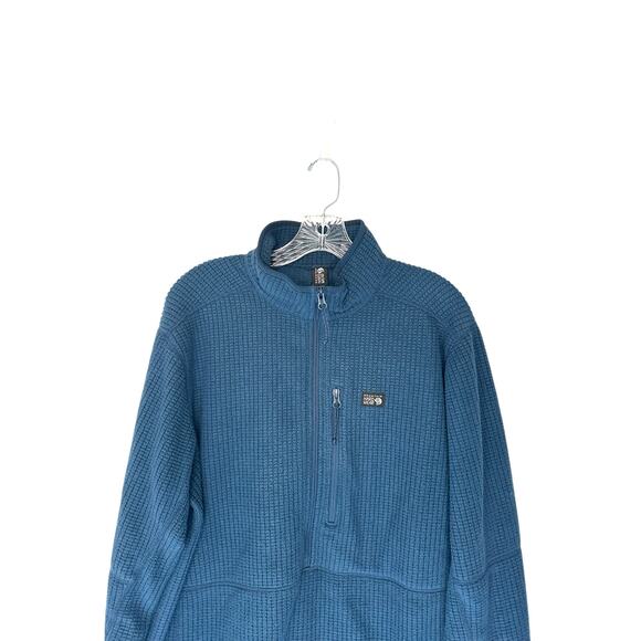 Mountain Hardwear Pullover Men's Blue Outdoor Utility Mock Neck Half Zip Large - Picture 3 of 10